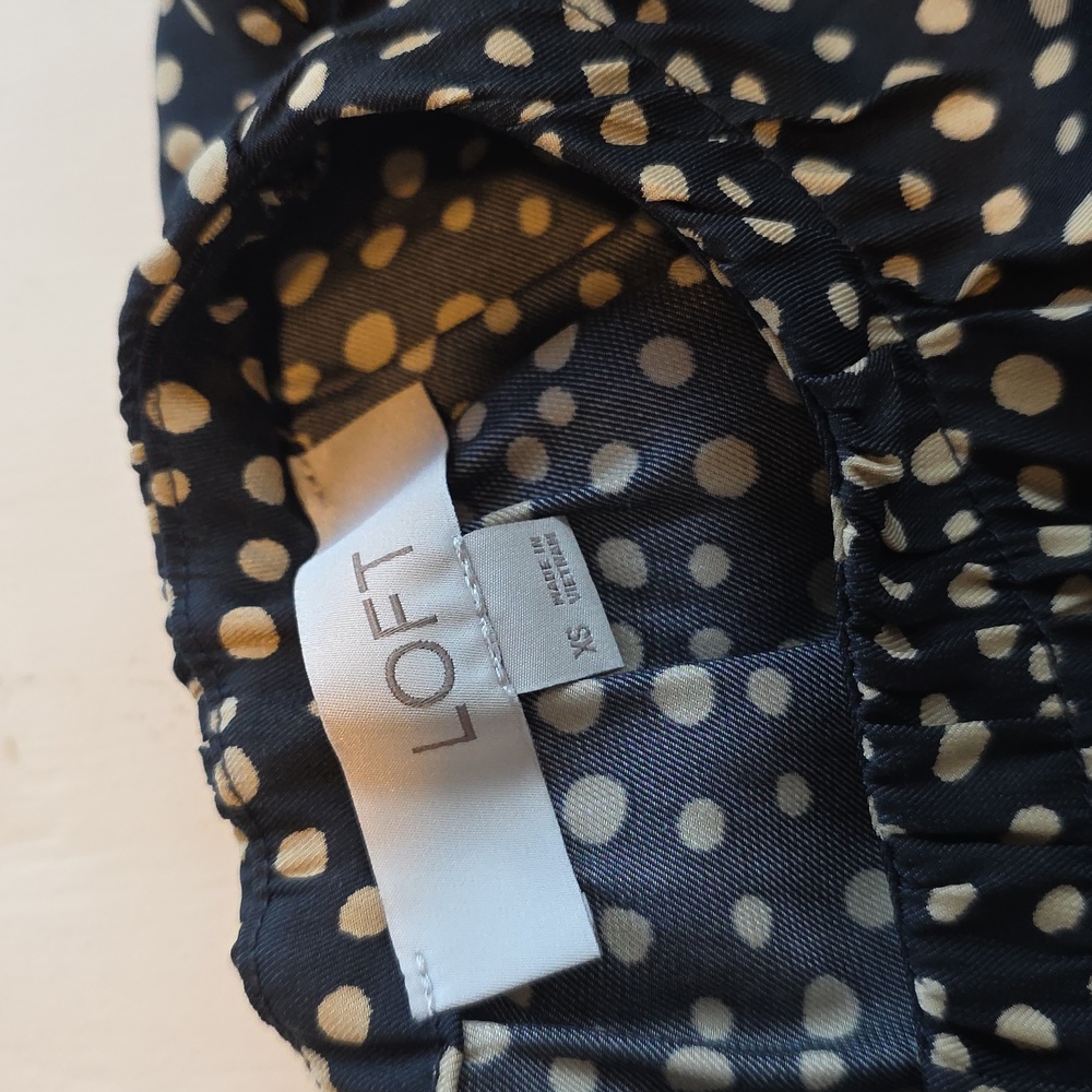 Loft Cheetah Print Tie Back Bubble Hem Top - Picture 4 of 5